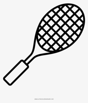 Tennis Racquet Coloring Page - Badminton Racket Icon
