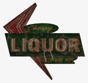 Neon Sign Cherry Liquor - Pre War Companies Fallout 2