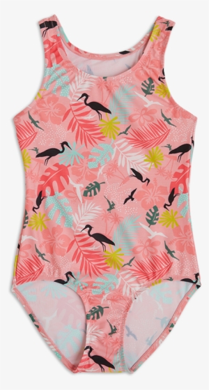 Patterned Swimsuit Pink - Maillot