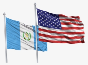 Usa And Guatemala Flags