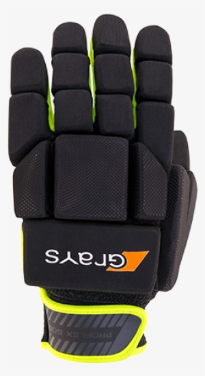 Grays Hockey Gloves G600 Proflex Neon Black Back - Grays Touch Pro Hockey Glove