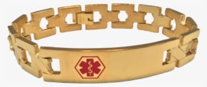 Gold Link Medical Bracelet Id Jewellery - Bracelet Png