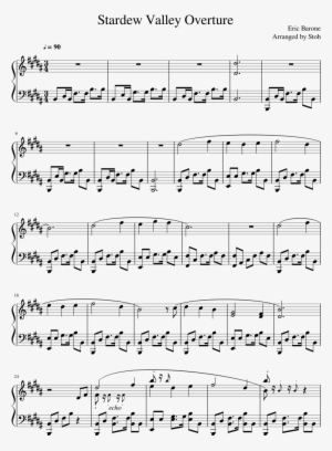 Stardew Valley Overture Sheet Music Composed By Eric - Stardew Valley Piano Sheet Music