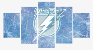 Hd Printed Tampa Bay Lightning Logo 5 Pieces Canvas - Rico Nhl Tampa Bay Lightning 3x5 Banner Flag