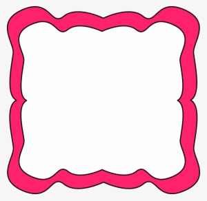 Pink Curvy Frame - Frame Clip Art