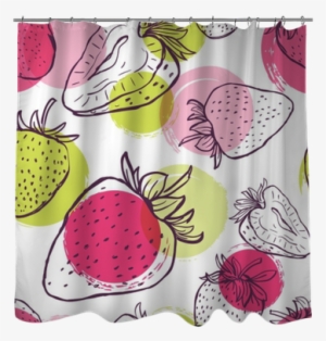 Vector Seamless Pattern With Strawberries And Colorful - Strawberry