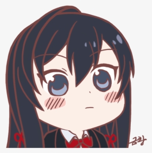 Angry Anime Face, - Yahari Ore No Seishun Chibi Transparent PNG - 600x488 -  Free Download on NicePNG