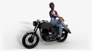 Bike, Female, Model, 3d Character, Comic - Cruiser