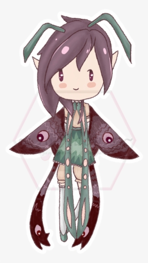Free Moth Girl Crayon Chibi By Adopts On - Anime Moth Girl