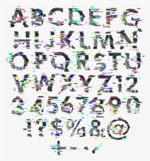 Glitch Font Letters - Glitch Font Png