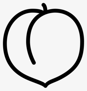 Peach Icon - Peach Clip Art Black And White
