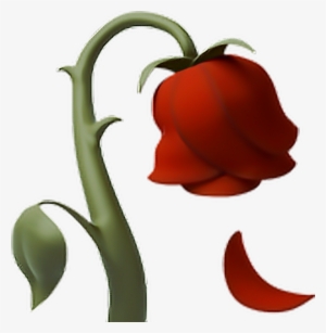 Rose Deadrose Flower Emoji Iphone Clip Library Library - Emoji Rose Iphone
