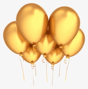 Hydrogen Gas Balloon - Gold Balloons Transparent Background