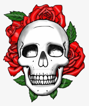 Picture Transparent Stock By Supermagnum On Deviantart - Skull With Roses Png