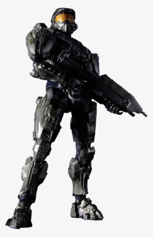Master Chief Action Figure By Square Enix - Halo Combat Evolved Play Arts Kai Spartan Mark V Black