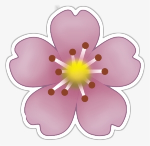 Emoji Sticker Pink Flowers Clip Art Blushing Emoji - Overlays Emoji Png
