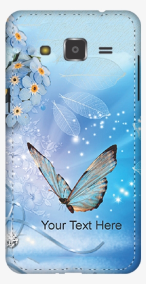 Samsung Galaxy J2 Blue Butterfly Mobile Cover - Samsung Galaxy J2 Ka Cover