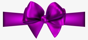 Purple Ribbon With Bow Png Clip Art - Navy Blue Ribbon Png