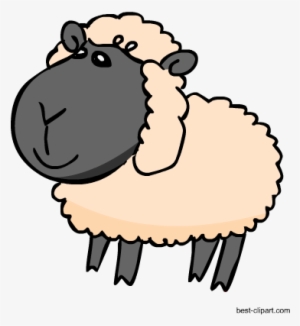 adorable sheep clip art image - clip art