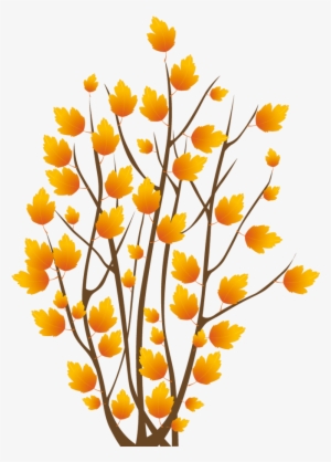 Fall Bush Png Clipart Image - Autumn Tree Png
