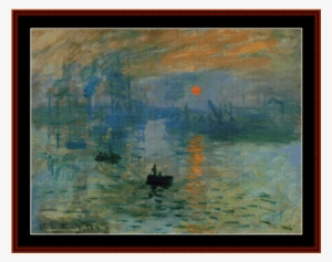 Monet Cross Stitch Pattern By Cross Stitch Collectibles - Claude Monet First Impressionist Painting