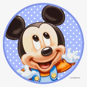 Pale Blue Mickey Clipart Png - Happy 1st Birthday Mickey Mouse