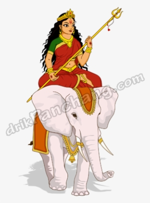Arrival Of Goddess Durga On Elephant In Navratri - Maa Durga Arrival And Departure 2018