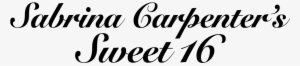 Sabrina Carpenter's Sweet - Calligraphy