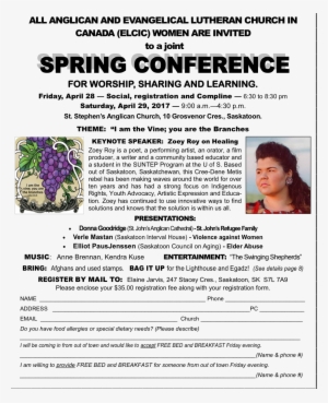 2017/04/28 Anglican Women's Spring Conference & Agm