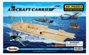 3d Wooden Puzzle - Puzzled Aircraft Carrier