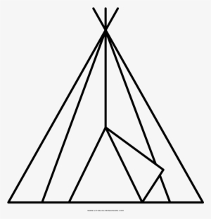teepee coloring page - triangle
