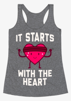 It Starts With The Heart Racerback Tank Top - Sexually Deprived For Your Freedom