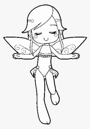 Fairy Flying Coloring Page - Illustration