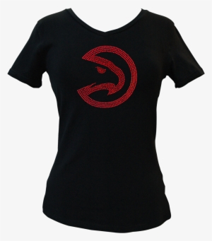 Official Atlanta Hawks Rhinestone V-neck Tee - T-shirt