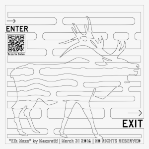 This Free Icons Png Design Of Elk Maze Coloring Page