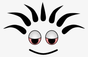 Crazy Eye - Black And White Funny Png Clipart