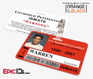 Litchfield Penitentiary 'oitnb' Inmate Wearable Id - Orange Is The New Black Id