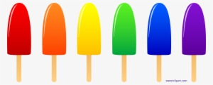 Popsicles Rainbow Clipart Sweet - Popsicles Clipart Png