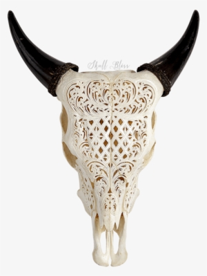 Affordable Carved Cow Skull Celtic Flower With Cow - Longhorn Skull