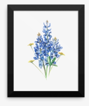 Bluebonnets And Wildflowers Framed Poster - Bluebonnet