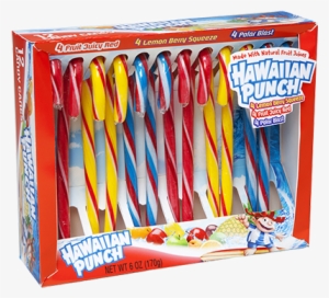 Hawaiian Punch Candy Canes - Hawaiian Punch Candy Twists, Flavored, Fruit Juicy