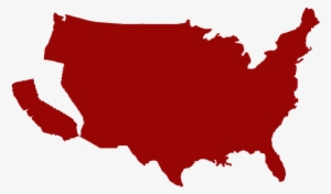 California Flag Png - Usa Map Outline Color