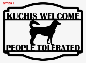 Custom Rectangle Metal Kuchi Welcome Sign - Welcome