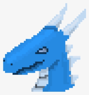 A Dragon Head - Pixel Art
