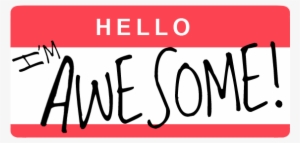 Hell I'm Awesome Logo Photo Helloimawesome - Hello I'm Awesome Name Tag