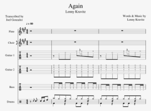 Again Sheet Music Composed By Words & Music By Lenny - Sheet Music