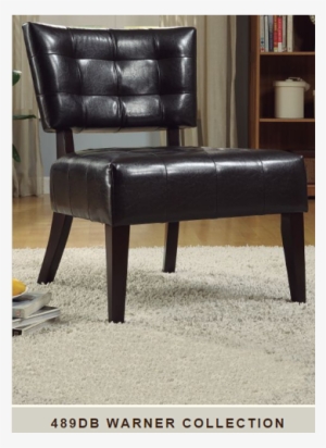 Homelegance Warner Faux Leather Accent Chair, Dark