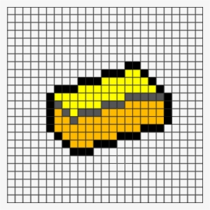 Minecraft 2d Building Ideas - Minecraft Pixel Art Gold Ingot