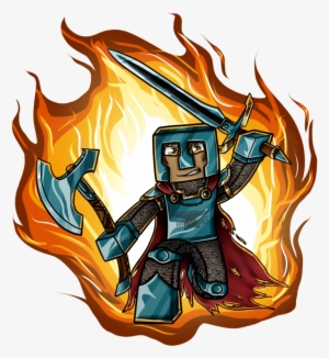Image - Minecraft Art Diamond Warrior