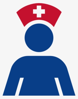 Red And Blue Nurse Icon Clip Art - Nurse Blue Png